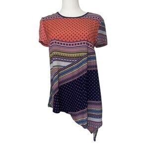 Cap Juluca Aldo Martins Blouse Womens Sz 6 Top Short Sleeve Art To Wear